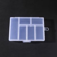 Simple Style Lattice Transparent Plastic Jewelry Boxes sku image 1
