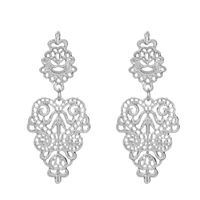 Basic Retro Leaves Alloy Hollow Out Women's Drop Earrings sku image 3