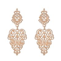 Basic Retro Leaves Alloy Hollow Out Women's Drop Earrings main image 3