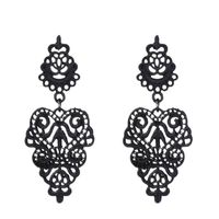Basic Retro Leaves Alloy Hollow Out Women's Drop Earrings sku image 4