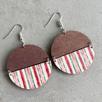 Bohemian Geometric Wood Christmas Women's Drop Earrings main image 4