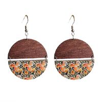 Casual Bohemian Flower Wood Women's Drop Earrings main image 5