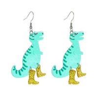 1 Pair Cartoon Style Dinosaur Arylic Drop Earrings sku image 1