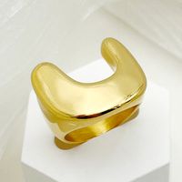 Artistic Commute U Shape 14K Gold Plated 304 Stainless Steel Wholesale Rings main image 6