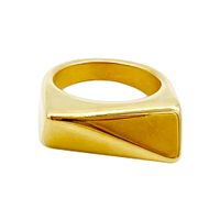 Artistic Commute Irregular Solid Color 14K Gold Plated 304 Stainless Steel Wholesale Rings main image 2