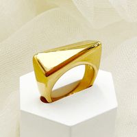 Artistic Commute Irregular Solid Color 14K Gold Plated 304 Stainless Steel Wholesale Rings main image 1