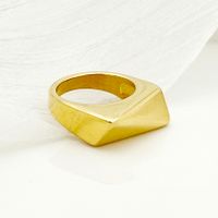 Artistic Commute Irregular Solid Color 14K Gold Plated 304 Stainless Steel Wholesale Rings main image 5