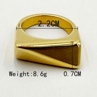 Artistic Commute Irregular Solid Color 14K Gold Plated 304 Stainless Steel Wholesale Rings main image 3