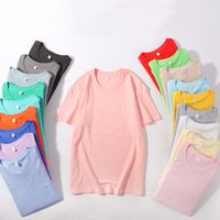 Unisex T-shirt Short Sleeve T-shirts Patchwork Vacation Solid Color main image 1