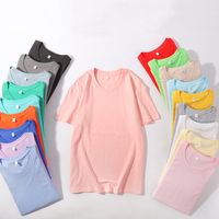 Unisex T-shirt Short Sleeve T-shirts Patchwork Vacation Solid Color main image 2