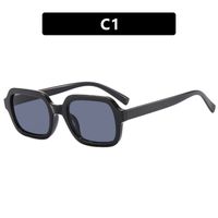 Cool Style Solid Color Ac Square Full Frame Women's Sunglasses sku image 1