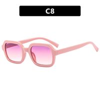Cool Style Solid Color Ac Square Full Frame Women's Sunglasses sku image 8