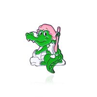 Cartoon Style Cute Dinosaur Frog Alloy Enamel Unisex Brooches sku image 1