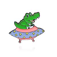 Cartoon Style Cute Dinosaur Frog Alloy Enamel Unisex Brooches sku image 2