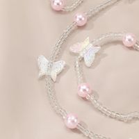 Ins Style Sweet Butterfly Beaded Pearl Girl's Necklace main image 3