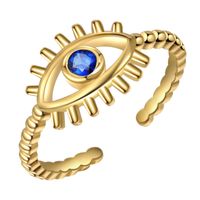 Retro Streetwear Devil's Eye Copper Zircon Open Ring In Bulk main image 6