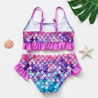 Girl's Beach Color Block Bikinis 2 Piece Set main image 5