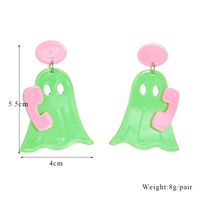 1 Pair Cartoon Style Cute Ghost Phone Arylic Drop Earrings main image 2