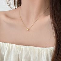 Einfacher Stil Herzform Kupfer Halskette In Masse main image 3