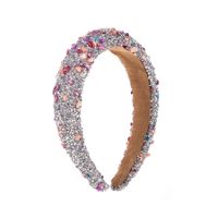 Elegant Shiny Irregular Sponge Inlay Artificial Crystal Artificial Diamond Glass Stone Hair Band main image 5