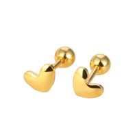 1 Pair Classic Style Commute Heart Shape Sterling Silver Ear Studs main image 4