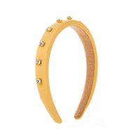 Sweet Simple Style Solid Color Sponge Inlay Rhinestones Hair Band main image 5