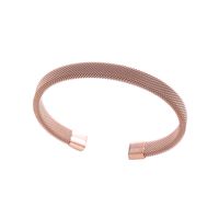 Ins Style Simple Style C Shape Solid Color Stainless Steel Plating Cuff Bracelets main image 4