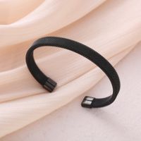 Ins Style Simple Style C Shape Solid Color Stainless Steel Plating Cuff Bracelets main image 2
