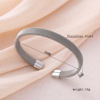 Ins-stil Einfacher Stil C-form Einfarbig Rostfreier Stahl Überzug Manschettenarmbänder main image 3