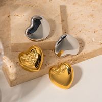 1 Pair Ins Style Heart Shape Stainless Steel Ear Studs main image 1