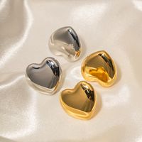 1 Pair Ins Style Heart Shape Stainless Steel Ear Studs main image 4