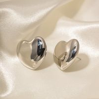 1 Pair Ins Style Heart Shape Stainless Steel Ear Studs main image 2