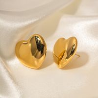 1 Pair Ins Style Heart Shape Stainless Steel Ear Studs main image 3
