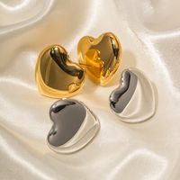 1 Pair Ins Style Heart Shape Stainless Steel Ear Studs main image 5