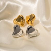 1 Pair Ins Style Heart Shape Stainless Steel Ear Studs main image 6