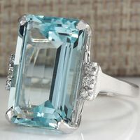 Elegant Lady Square Alloy Inlay Artificial Gemstones Women's Rings main image 3