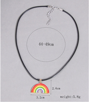 Sweet Rainbow Alloy Rope Women's Pendant Necklace main image 3