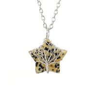 Simple Style Star Natural Stone Ferroalloy Patchwork Pendant Necklace sku image 1