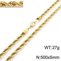 Stainless Steel Titanium Steel 18K Gold Plated Casual Simple Style Plating Solid Color Necklace sku image 17