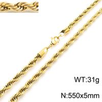 Stainless Steel Titanium Steel 18K Gold Plated Casual Simple Style Plating Solid Color Necklace sku image 18