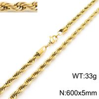 Stainless Steel Titanium Steel 18K Gold Plated Casual Simple Style Plating Solid Color Necklace sku image 19