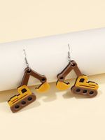 Cartoon Style Funny Excavator Arylic Women's Drop Earrings main image 4