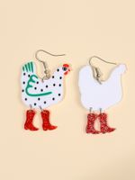 1 Pair Cartoon Style Cute Cock Arylic Drop Earrings main image 3