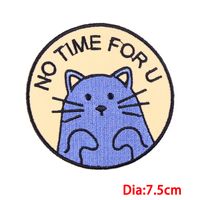 New Cartoon Cute Cat Embroidery Cloth Sticker sku image 7