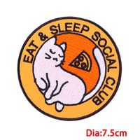 New Cartoon Cute Cat Embroidery Cloth Sticker sku image 6