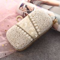 Polyester Flower Pearls Square Evening Bags main image 3