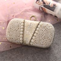 Polyester Flower Pearls Square Evening Bags main image 2