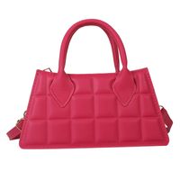 Women's Medium Pu Leather Solid Color Elegant Classic Style Square Zipper Shoulder Bag Handbag Crossbody Bag main image 4