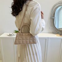 Women's Medium Pu Leather Solid Color Elegant Classic Style Square Zipper Shoulder Bag Handbag Crossbody Bag sku image 4