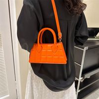 Women's Medium Pu Leather Solid Color Elegant Classic Style Square Zipper Shoulder Bag Handbag Crossbody Bag sku image 5